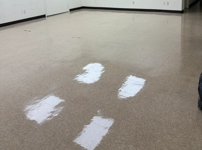 Floors after EVM strip and wax
